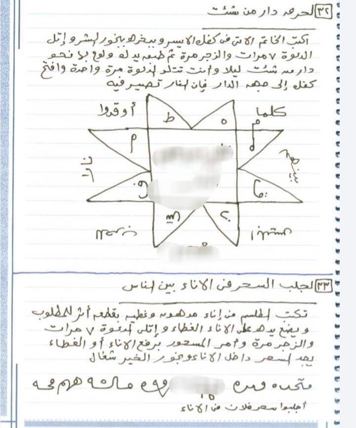 جزوه دستنویس ادعیه و طلسمات